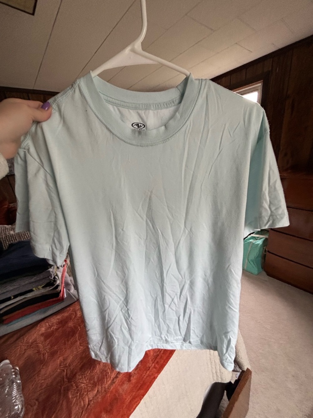 Light Blue Short-Sleeve Crewneck T-Shirt